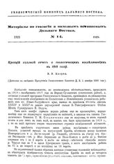 Анерт Э. Э. Материалы по геологии и полезным ископаемым Дальнего Востока  Геол. ком. Дальнего Востока. № 14 : Краткий годовой отчет о геологических исследованиях в 1919 году. - Владивосток, 1921.